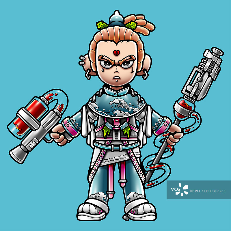 海洋环保未来战士角色设计图片素材