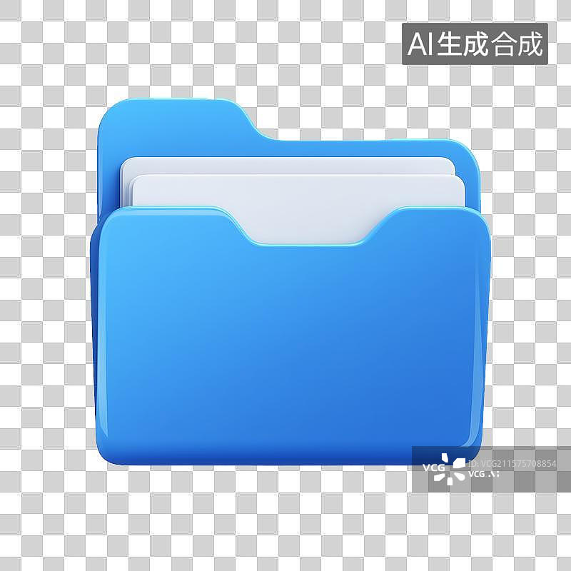 【AI数字艺术】蓝色的文件夹图片素材