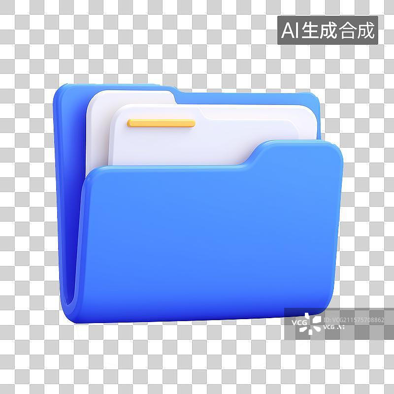 【AI数字艺术】蓝色的文件夹图片素材