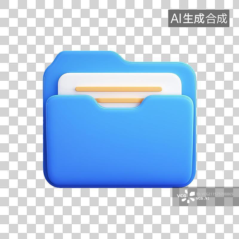 【AI数字艺术】蓝色的文件夹图片素材
