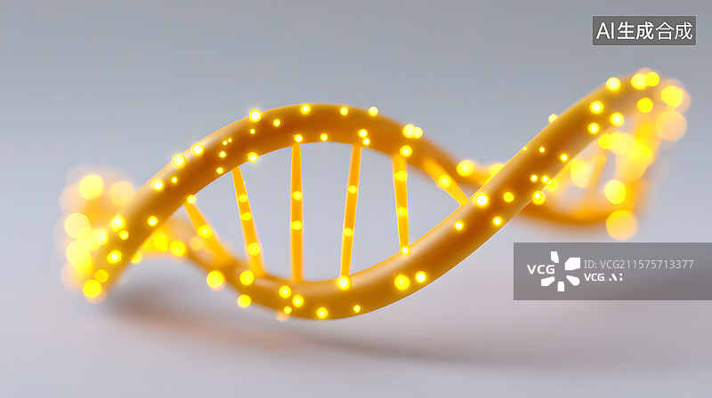 【AI数字艺术】医疗科技风格的DNA粒子结构图片素材