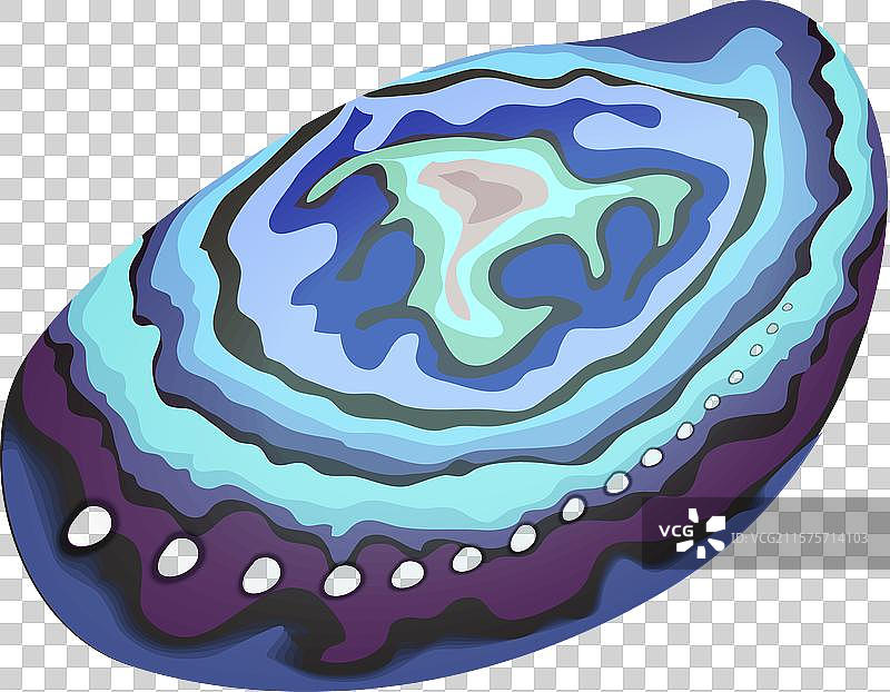 蓝色图案的海螺图片素材