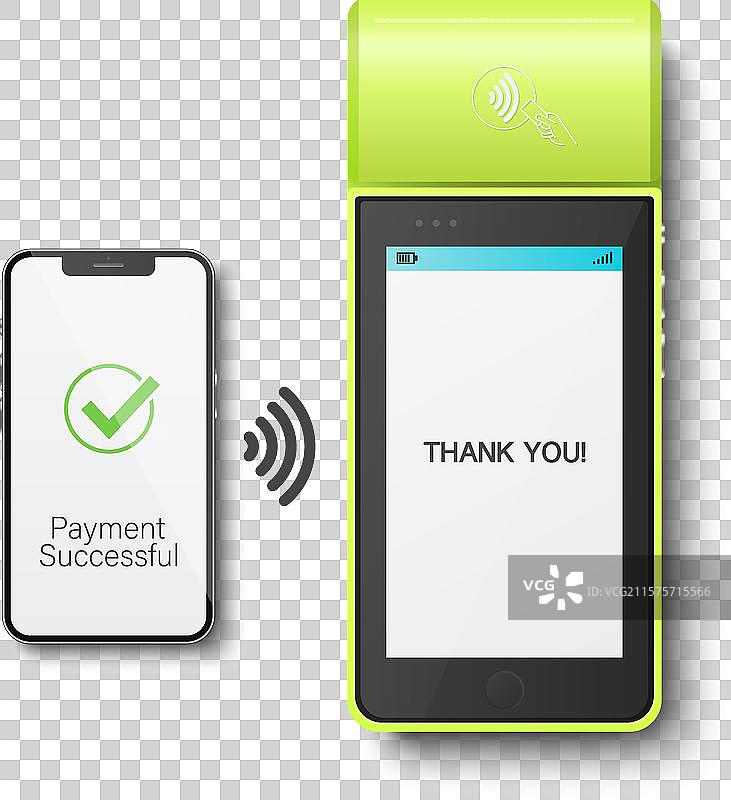 3D真实的NFC支付终端和图片素材