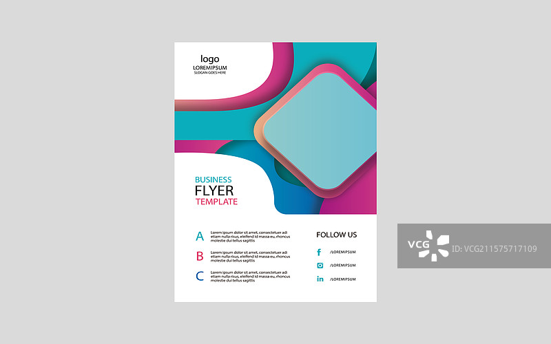 美观的专业商业传单模板图片素材