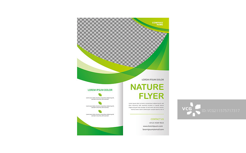绿色商业宣传册传单设计模板专业版图片素材
