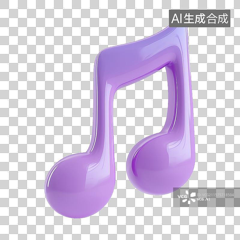 【AI数字艺术】音乐音符3d图标图片素材