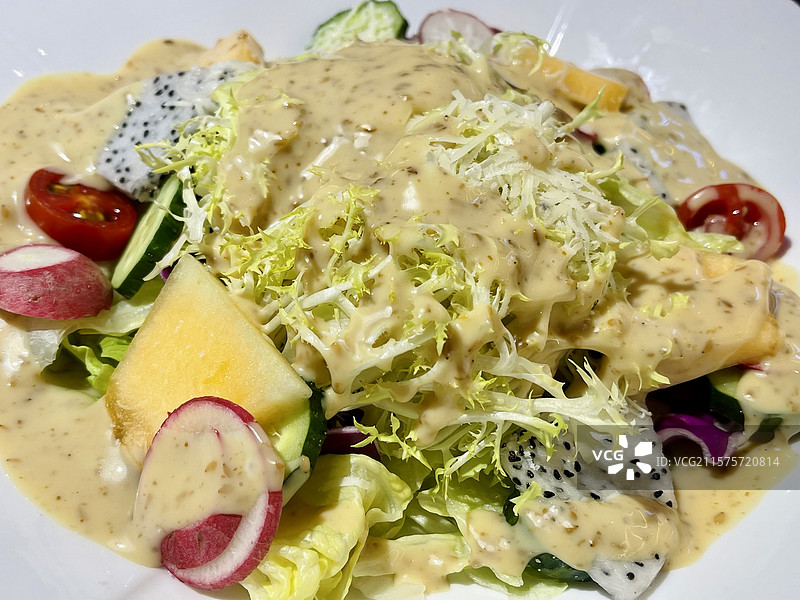 美味缤纷蔬果沙拉轻食减脂减肥瘦身图片素材