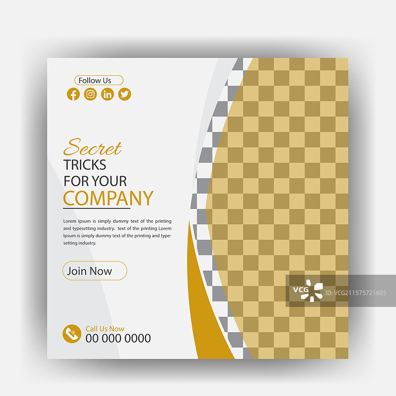 独特的专业社交媒体帖子横幅图片素材