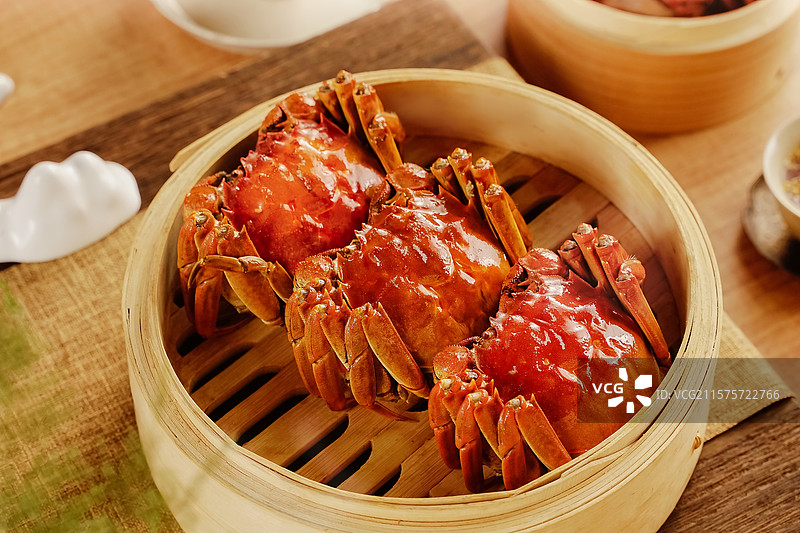 古风大闸蟹美食摄影图片素材
