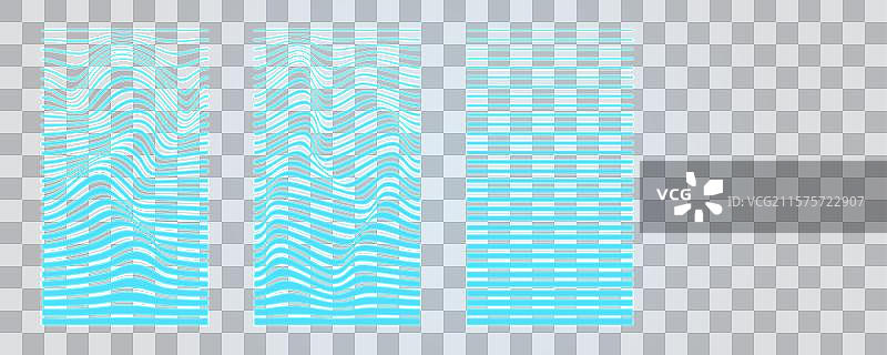 未来主义的3D波浪网格霓虹线框图案图片素材