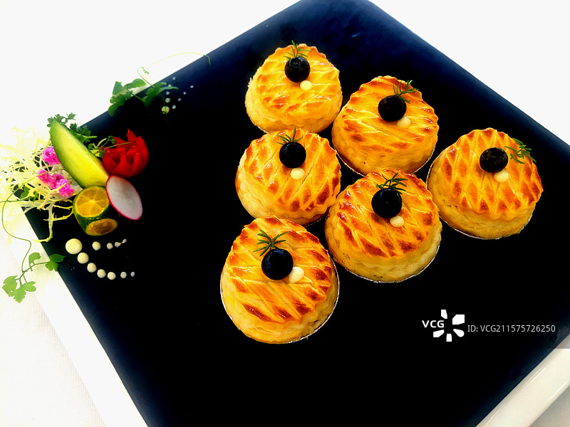 马苏里拉芝士挞、面点、美食、厨艺、2025“福龙”杯中国粤点（早茶）创新交流大赛图片素材