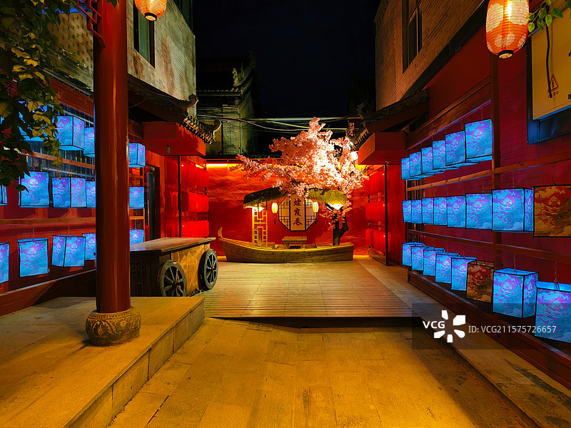 袁家村-烟霞巷、星耀坊图片素材