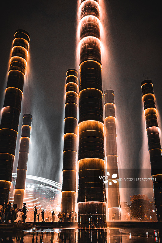 成都skp夜景灯光图片素材