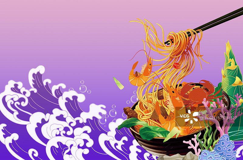 三鲜面图片素材