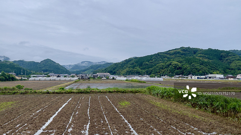 日本熊本农村的田园风光图片素材
