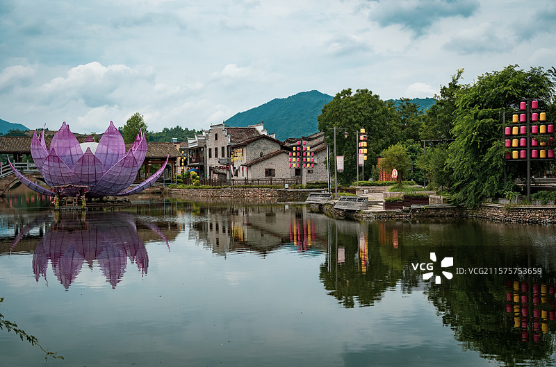 江西乐安县流坑古村风景图片素材