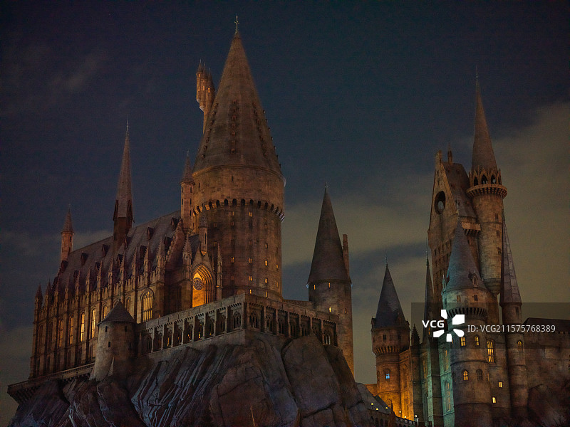 半晚时刻的城堡USJ｜日本环球影城哈利波特园区图片素材