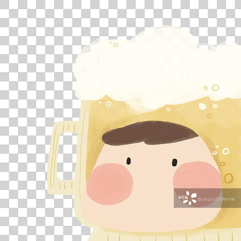 啤酒人物元素图片素材