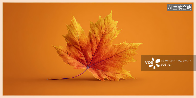 【AI数字艺术】秋日的多彩叶片图片素材
