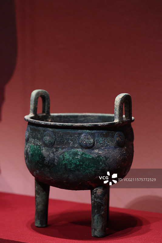 铜鼎西周北京市房山区琉璃河燕都遗址IIM253出土首都博物馆北京大运河博物馆看见殷商中华文明起源展览图片素材