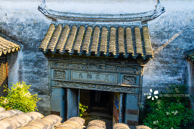 门楼-苏州西山东村古村敬修堂图片素材