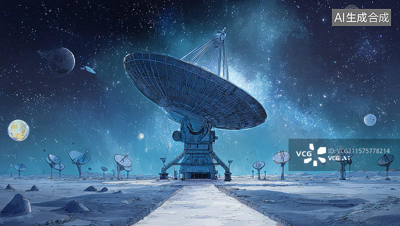 【AI数字艺术】月夜湖畔的宁静图片素材