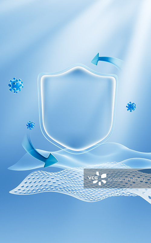 防疫除尘抗菌抗病毒透气床垫被子等广告背景3D渲染图片素材