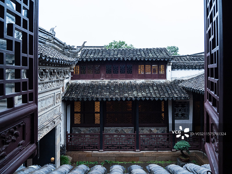 古镇周庄首富沈万三故居图片素材