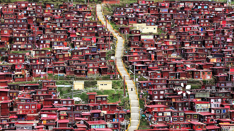 色达·苦修之地图片素材