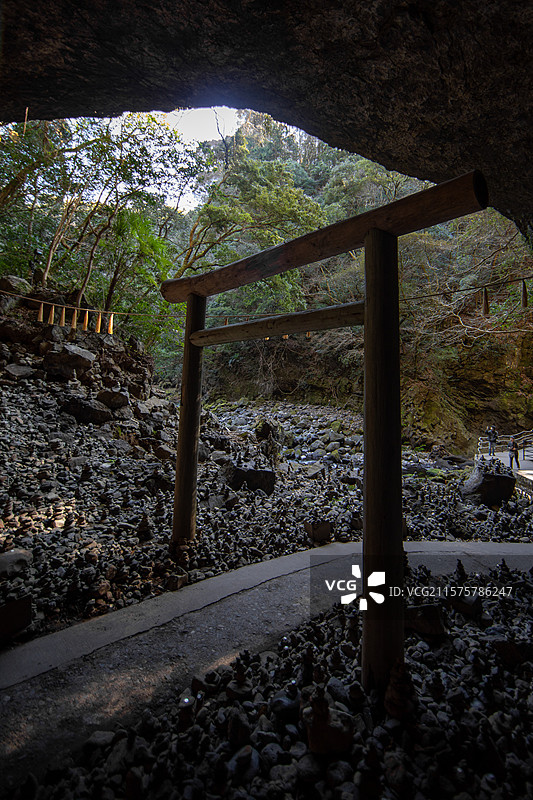 亚洲日本宫崎县高千穗天岩户神社的风光图片素材