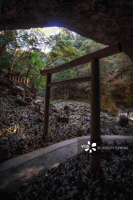 亚洲日本宫崎县高千穗天岩户神社的风光图片素材