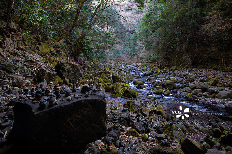 亚洲日本宫崎县高千穗天岩户神社的风光图片素材