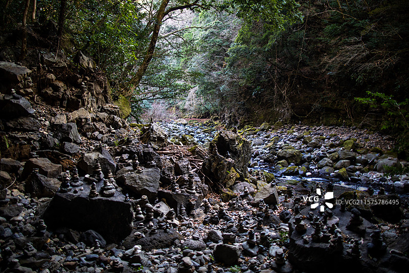 亚洲日本宫崎县高千穗天岩户神社的风光图片素材