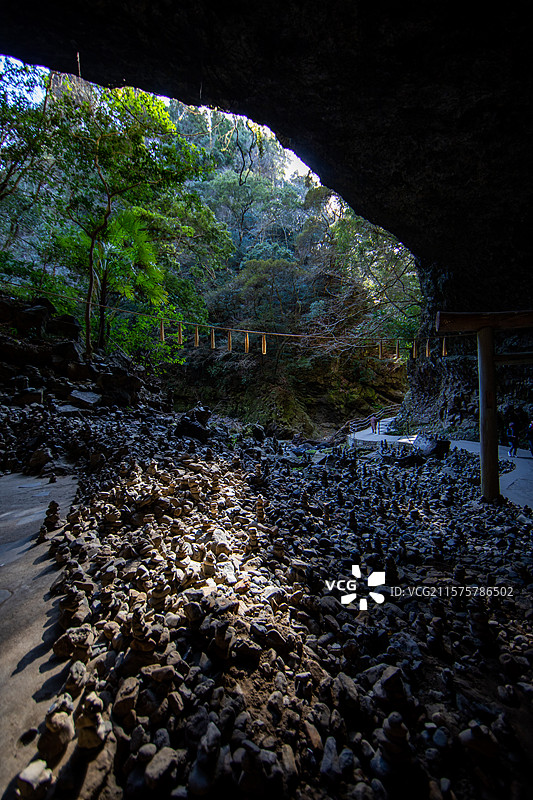 亚洲日本宫崎县高千穗天岩户神社的风光图片素材