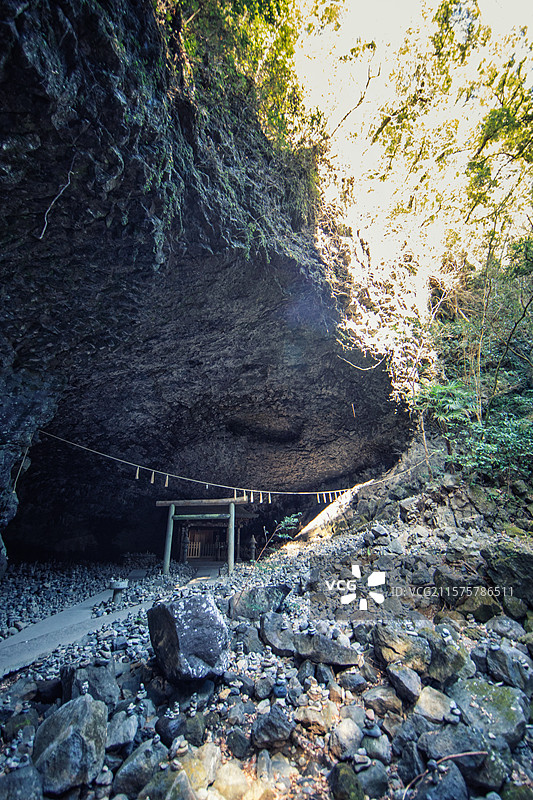 亚洲日本宫崎县高千穗天岩户神社的风光图片素材