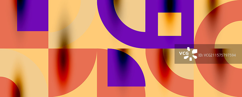 新孟菲斯几何图案与圆形图片素材