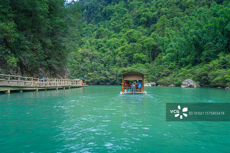 贵州5A级旅游景区 荔波大七孔 小七孔 天生桥 卧龙潭图片素材