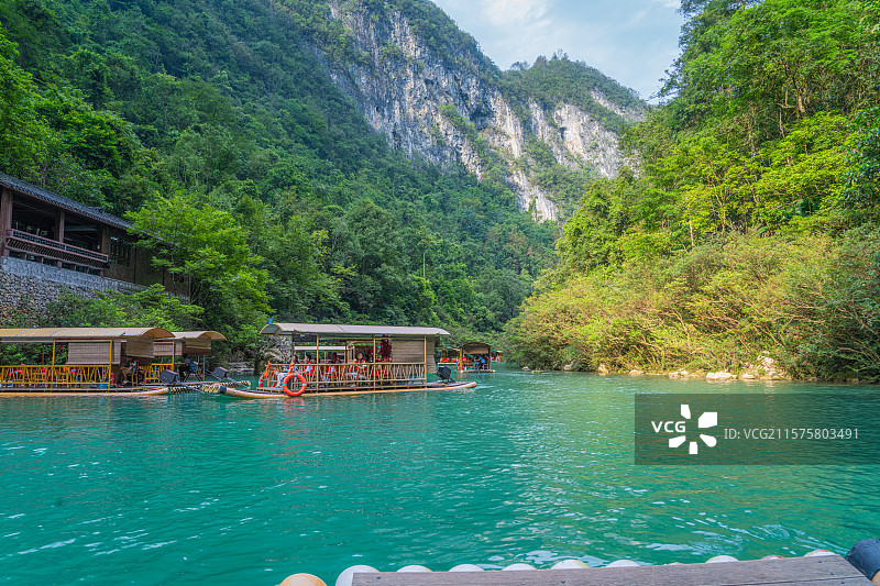 贵州5A级旅游景区 荔波大七孔 小七孔 天生桥 卧龙潭图片素材