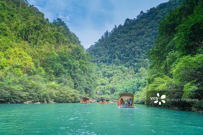 贵州5A级旅游景区 荔波大七孔 小七孔 天生桥 卧龙潭图片素材