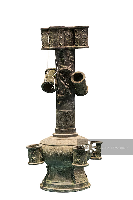 明铜万字纹投壶 明代图片素材