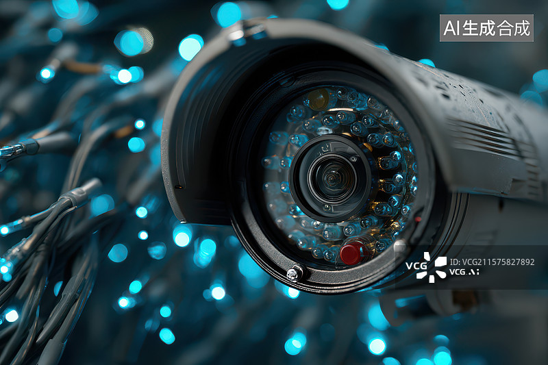 【AI数字艺术】​​高清监控摄像头特写镜头图​​图片素材