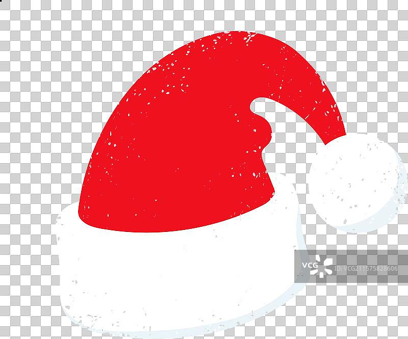 黑板背景上的圣诞老人帽图片素材