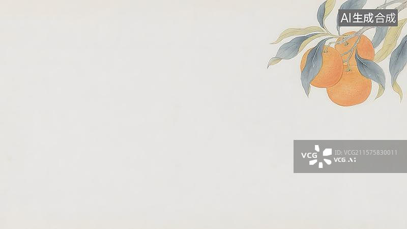 【AI数字艺术】水墨画右上图片素材