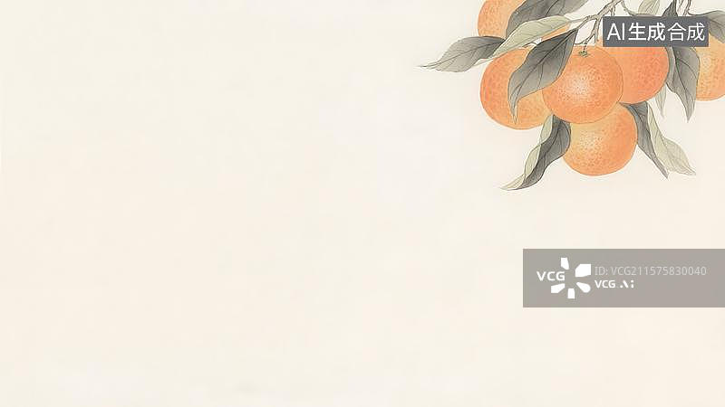 【AI数字艺术】水墨画右上图片素材