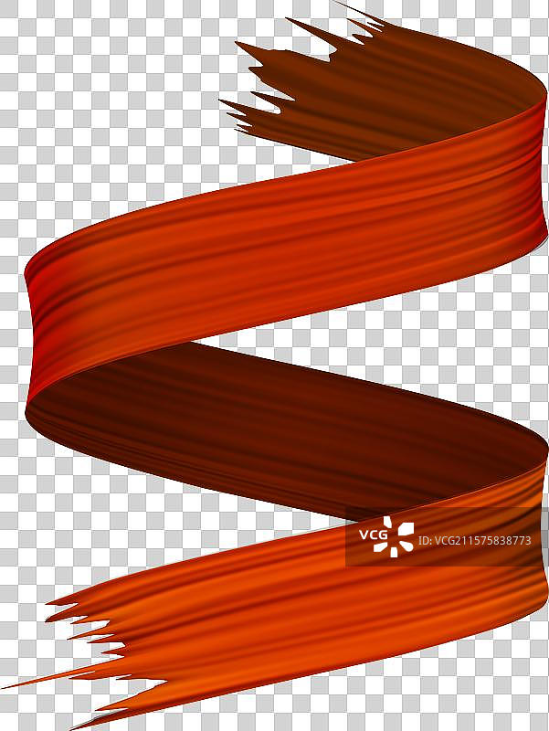 流动的丝带与笔触纹理的3D图标图片素材