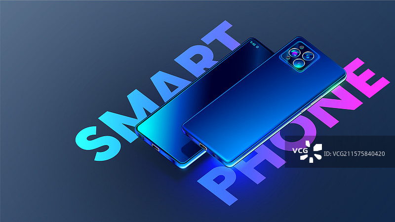 智能手机悬挂在桌子上图片素材