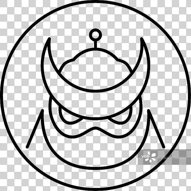 头忍者线条logo设计图片素材