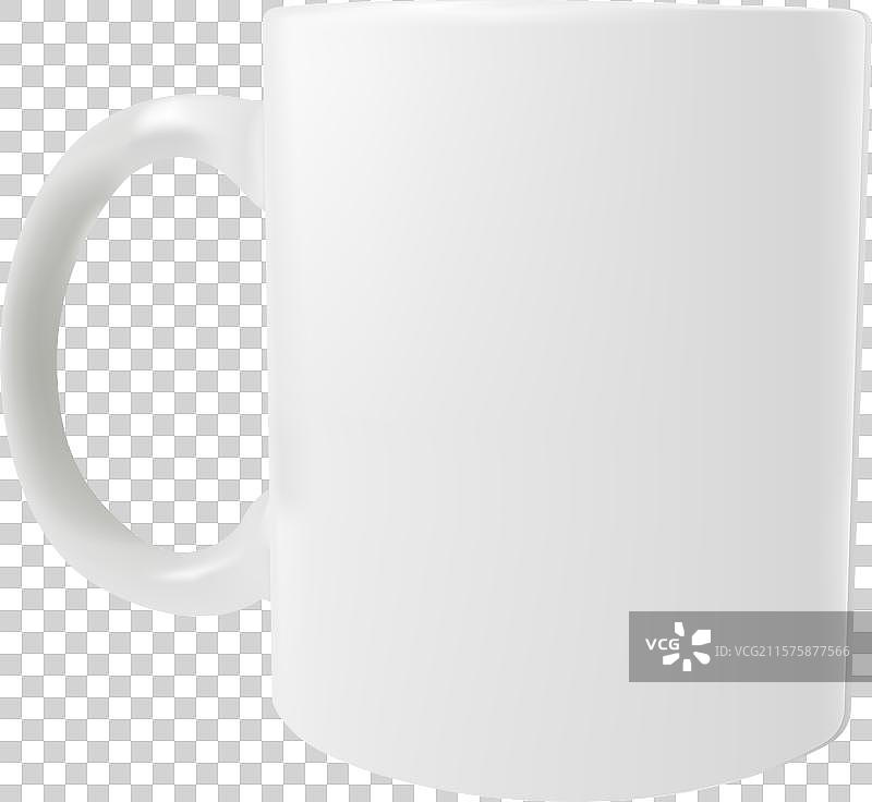 无图案的白色圆柱形杯子图片素材