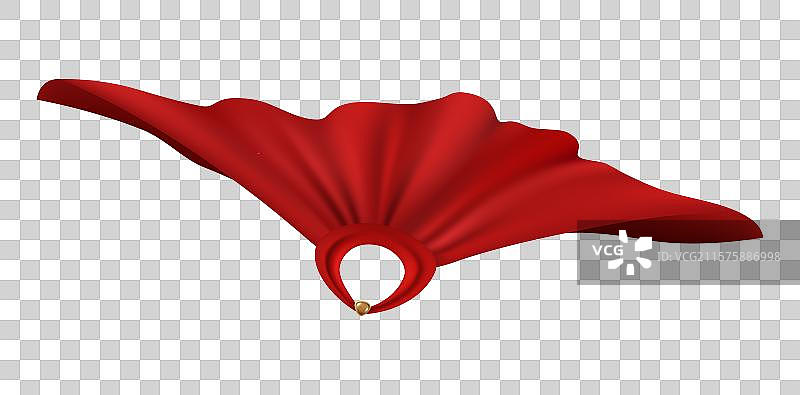 红色斗篷超级英雄缎面布魔法披风图片素材