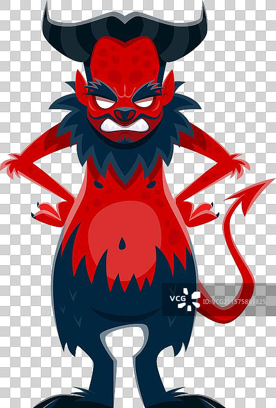 卡通万圣节恶魔邪恶角色可怕的小鬼图片素材